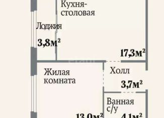 Продам однокомнатную квартиру, 37.9 м2, Челябинск, ЖК Ньютон, улица Академика Макеева, 34