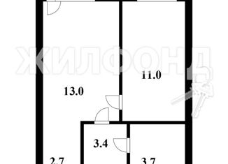 Продажа квартиры студии, 33.6 м2, Новосибирск, микрорайон Стрижи, 11, ЖК Кленовая аллея