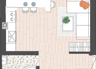 Продам 1-комнатную квартиру, 26.5 м2, посёлок Голубево, Изумрудная улица, 1