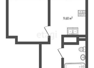 Продам 1-ком. квартиру, 32.2 м2, Тюмень, улица Тимофея Чаркова, 87, ЖК Звёздный