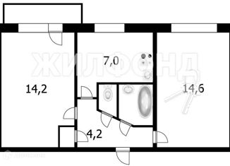 Продажа 2-комнатной квартиры, 44.2 м2, Новосибирск, Кубовая улица, 104, Заельцовский район