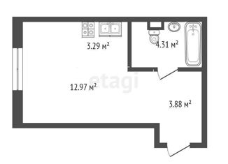 Продается квартира студия, 23.9 м2, село Остафьево, улица Логинова, 5к2