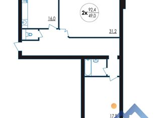 2-ком. квартира на продажу, 92.4 м2, Ярославль, 1-я Тормозная улица, 53, жилой район Липовая Гора