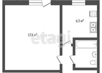 Продается 1-комнатная квартира, 32.6 м2, деревня Кузнечиха, Центральная улица, 33