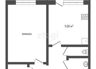 1-комнатная квартира на продажу, 50 м2, Самара, Советский район, улица Дыбенко, 118А