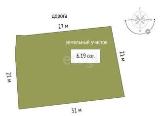 Участок на продажу, 6.19 сот., Тобольск, Дальная улица