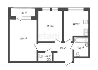 Продажа 2-ком. квартиры, 56 м2, Тюмень, Полевая улица, 117к3