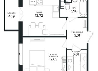 Продается 1-ком. квартира, 37.7 м2, Сертолово