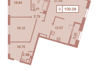 3-ком. квартира на продажу, 109 м2, Санкт-Петербург, Петровский проспект, 9, метро Крестовский остров