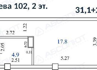 Продажа однокомнатной квартиры, 33.3 м2, Тольятти, улица Александра Кудашева, 102, ЖК Романовский