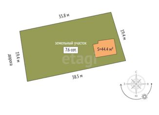 Дом на продажу, 44.4 м2, СНТ Нива, Двойная улица