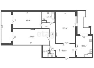 Продается 3-комнатная квартира, 105 м2, Краснодар, улица Атарбекова, 5, микрорайон 1-е отделение совхоза Солнечный