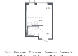 Продается квартира студия, 25.27 м2, поселение Рязановское, жилой комплекс Алхимово, к3.2