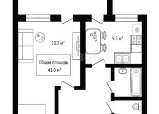 Продажа 1-ком. квартиры, 41 м2, Новосибирская область, Комсомольская улица, 16А