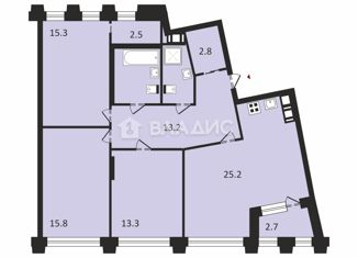 Продам 4-ком. квартиру, 98.6 м2, Санкт-Петербург, муниципальный округ Морской, улица Челюскина, 6