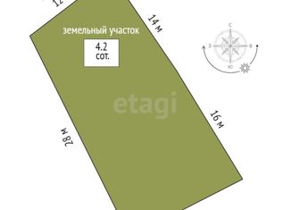 Земельный участок на продажу, 4.2 сот., садовое товарищество Тараскуль, Центральная улица