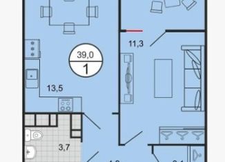 Продажа однокомнатной квартиры, 39 м2, Ставрополь, Биологическая улица, 23, микрорайон № 10