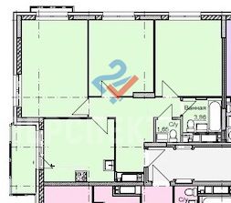 3-комнатная квартира на продажу, 71.6 м2, Ижевск, улица 10 лет Октября, 93, ЖК Эверест