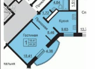 Продам двухкомнатную квартиру, 67.2 м2, Калуга, улица Кибальчича, 2, ЖК Галактика