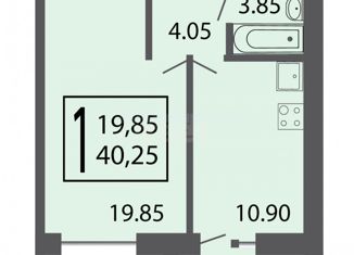 Продажа 1-комнатной квартиры, 40.25 м2, Владимир, жилой комплекс Садовый Квартал, 2, ЖК Садовый Квартал