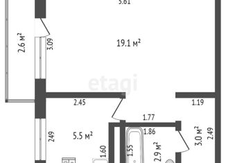 Продается однокомнатная квартира, 32.3 м2, Самара, улица Советской Армии, 231