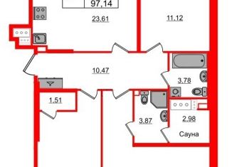 Продаю 3-комнатную квартиру, 97.14 м2, Санкт-Петербург, метро Московская