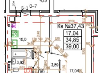 Продам 1-ком. квартиру, 39 м2, Элиста, 6-й микрорайон, улица Хрущёва, 15