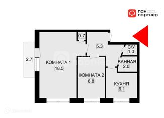 Продам 2-ком. квартиру, 42 м2, Санкт-Петербург, Авангардная улица, 23