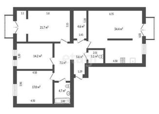 Продажа 4-комнатной квартиры, 115 м2, посёлок Красный Бор, жилой квартал Экогород, 2