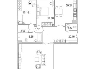 Продаю 3-комнатную квартиру, 142 м2, Санкт-Петербург, Московский проспект, 183-185, ЖК Граф Орлов