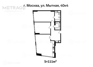 Трехкомнатная квартира на продажу, 111 м2, Москва, Мытная улица, 40к4, метро Шаболовская