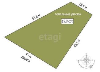 Продажа земельного участка, 15.9 сот., деревня Криводанова, улица Ломоносова