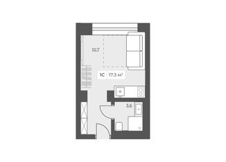Продаю 1-комнатную квартиру, 17.2 м2, Москва, Ленинский проспект, 158, ЗАО