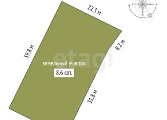 Продаю земельный участок, 8.6 сот., деревня Друганова