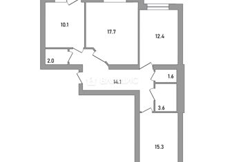 Продам 3-ком. квартиру, 74.6 м2, Ижевск, Нижняя улица, 37к2, Северо-Западный жилой район