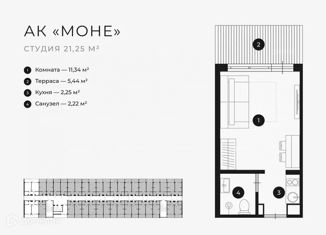 Продается квартира студия, 21.5 м2, Сочи, улица Ленина, 217, микрорайон Голубые Дали