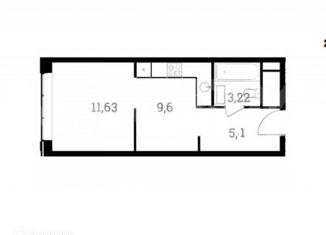 Продается квартира студия, 30 м2, Москва, Шмитовский проезд, 39, станция Деловой центр