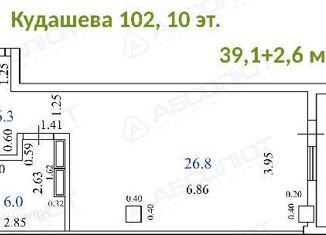 Продажа однокомнатной квартиры, 42 м2, Тольятти, улица Александра Кудашева, 102, ЖК Романовский