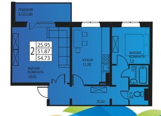 Продаю 2-ком. квартиру, 51.5 м2, Пермь, Мотовилихинский район, улица Гашкова