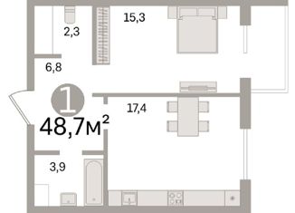 Продам 1-ком. квартиру, 48.7 м2, Москва, Винницкая улица, 8к4, метро Раменки