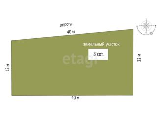 Продаю участок, 8 сот., село Трудовое, улица 65-летия Победы, 38