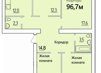 Продается 4-ком. квартира, 91.3 м2, поселок городского типа Стройкерамика, улица Веры Ершовой, 20с2