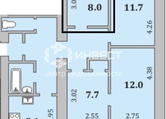 Комната на продажу, 67.5 м2, Мурманск, улица Карла Либкнехта, 27, Ленинский округ