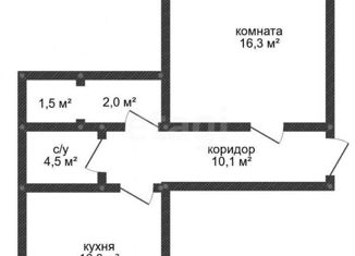 Продается 1-комнатная квартира, 50.7 м2, Краснодар, квартал Центральная Усадьба КНИИСХ, 7, Прикубанский округ