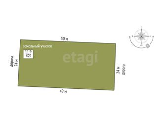 Продается участок, 11.9 сот., садовое товарищество Ореанда, Лавандовая улица