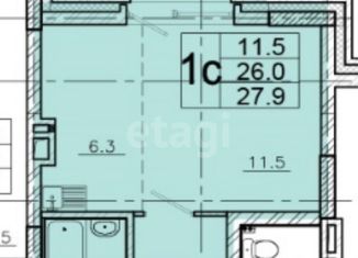 Продается квартира студия, 28 м2, Новосибирск, ЖК Смарт Авеню, улица Кирова, 274