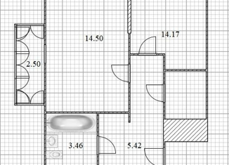 Продается 1-комнатная квартира, 41.7 м2, деревня Батино, улица Сергея Есенина, 13