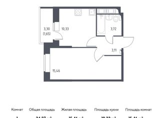 Продам 1-комнатную квартиру, 34.27 м2, Колпино, ЖК Новое Колпино, жилой комплекс Новое Колпино, к34