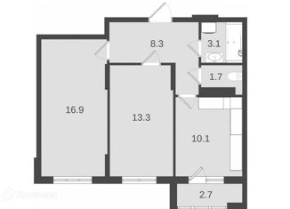 Продаю 2-комнатную квартиру, 56 м2, Самара, ЖК АмГрад, Южное шоссе, 7