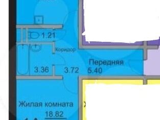 Продажа однокомнатной квартиры, 47.1 м2, Новосибирская область, Рябиновая улица
